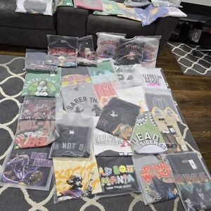 WholeSale Lot 50 Piece Mix Tees And Hoodies All Sizes New With Tags